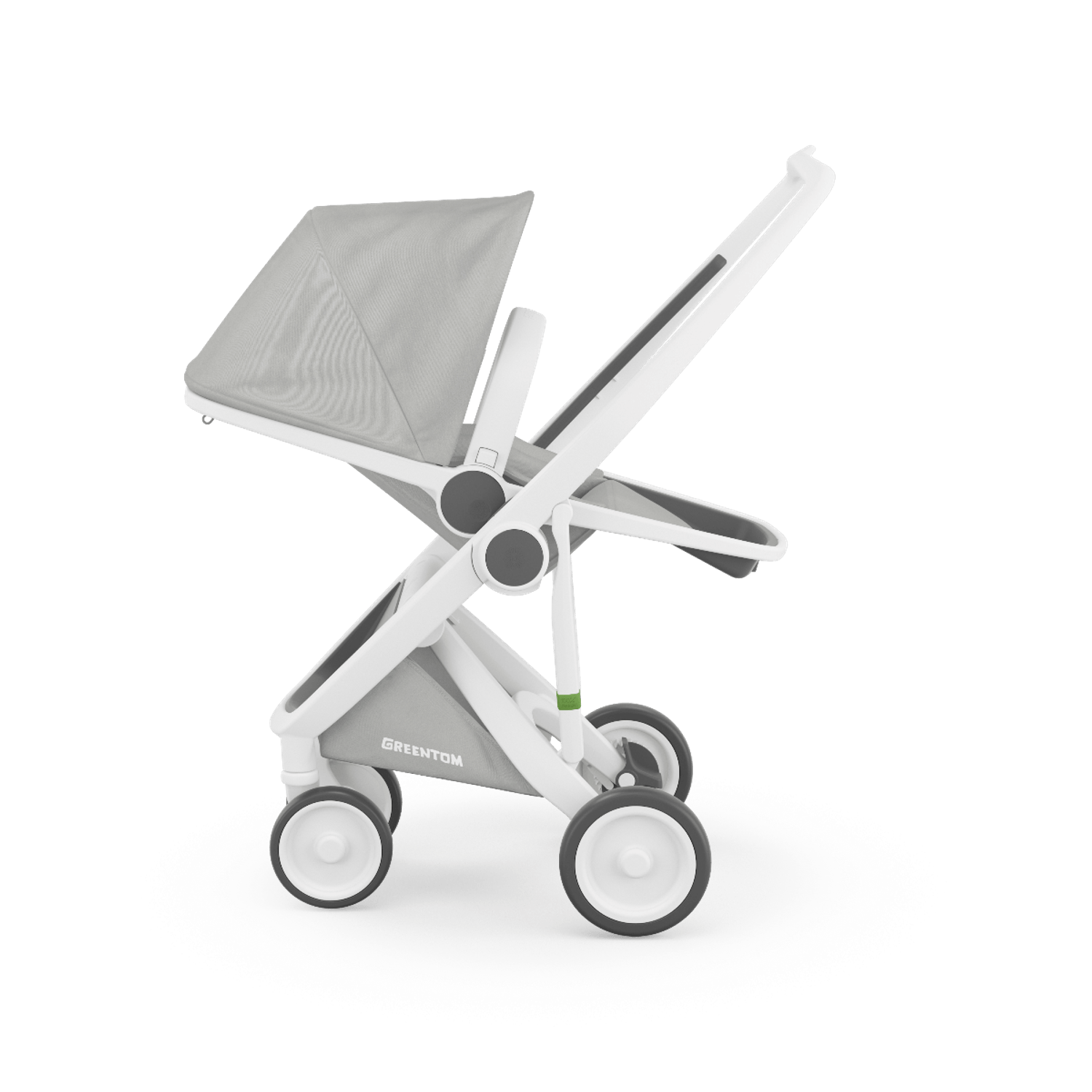 Carucior, Greentom, Reversible, 100% Ecologic, White Grey fotografia produsului
