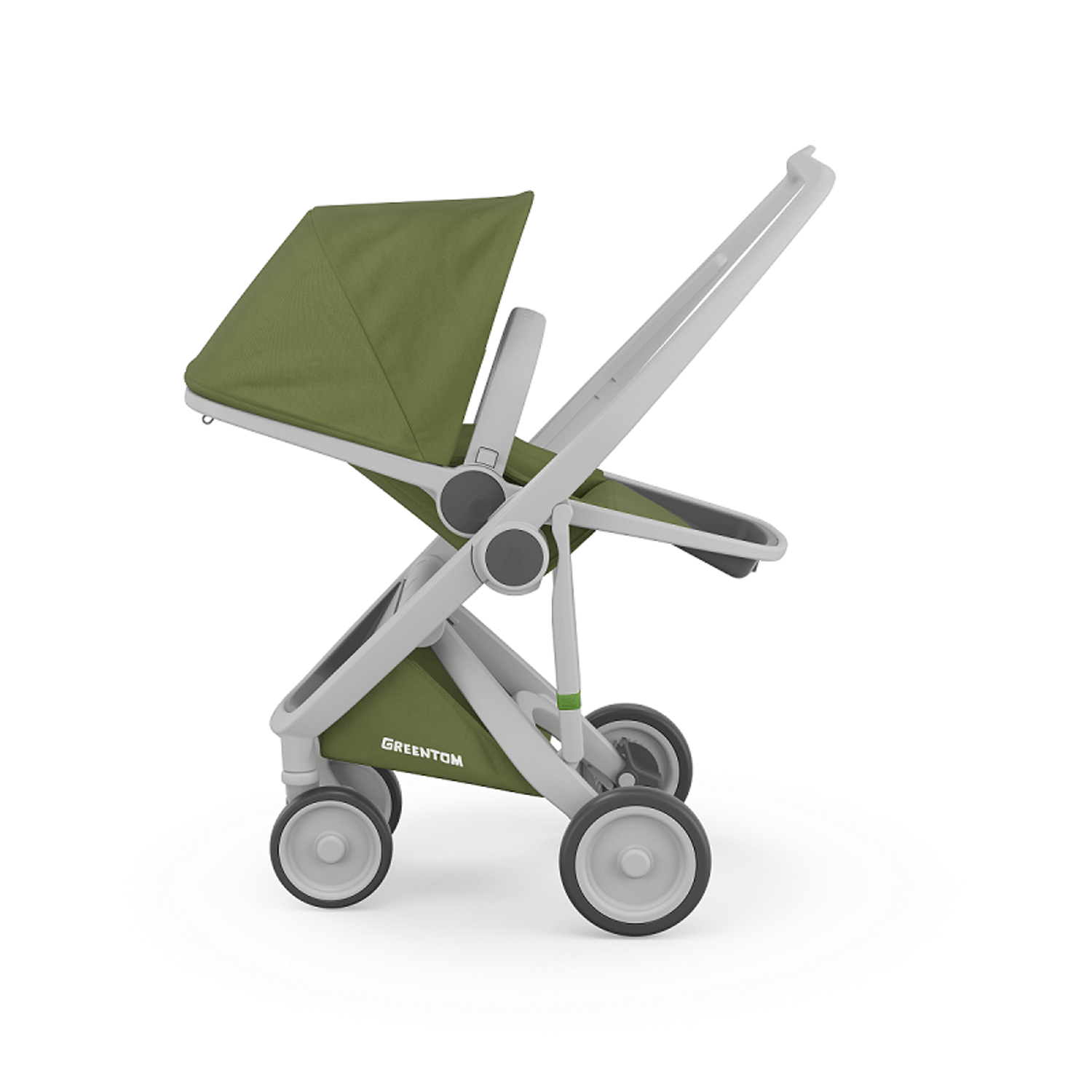 Carucior, Greentom, Reversible, 100% Ecologic, Grey Olive fotografia produsului