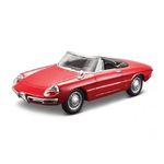 Macheta auto Alfa Romeo Spider 1966, Bburago, rosie, 1:32 fotografia produsului