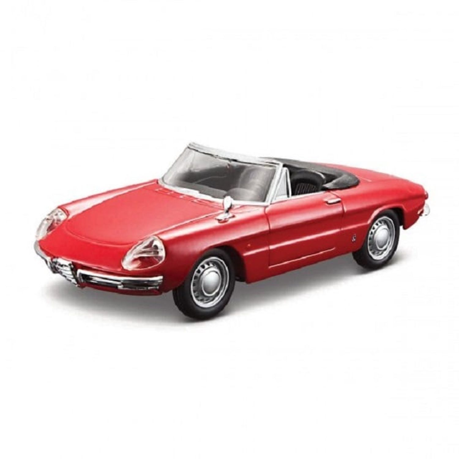 Macheta auto Alfa Romeo Spider 1966, Bburago, rosie, 1:32 fotografia produsului