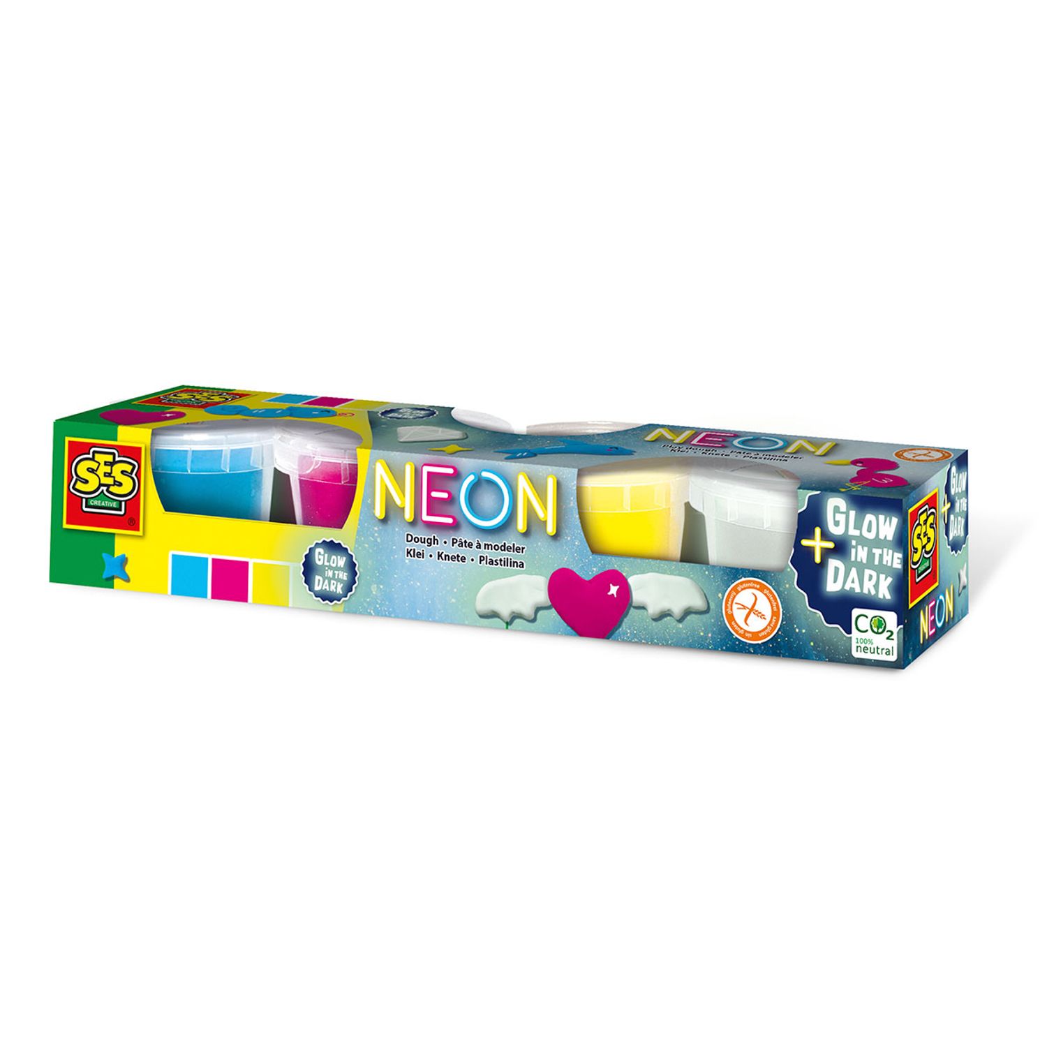 Plastilina Neon si Fosforescenta SES Creative fotografia produsului