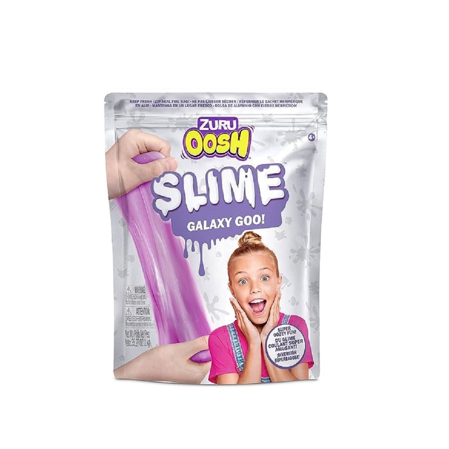 Slime in pachet zip mediu 500g, Oosh Slime, Zuru, Violet fotografia produsului