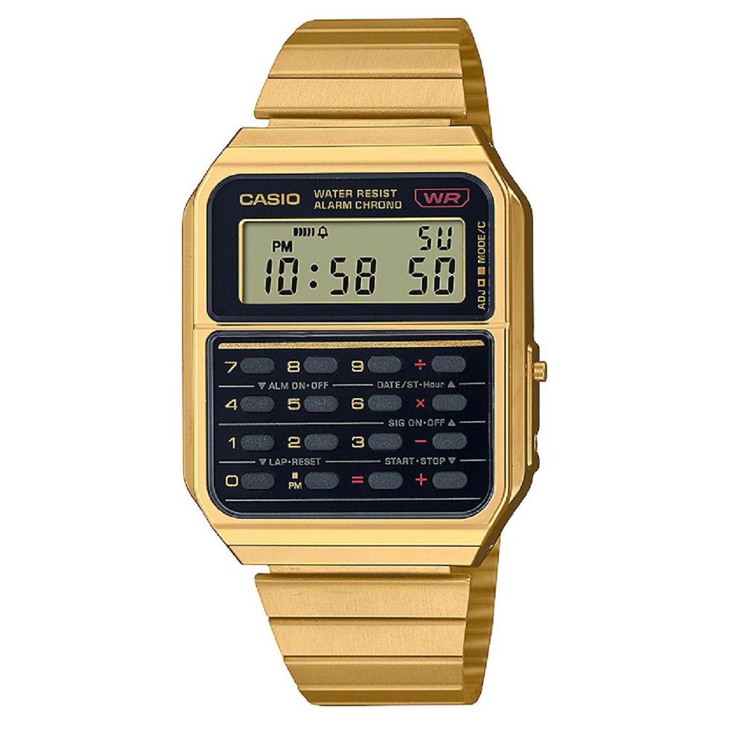 Ceas Casio, Vintage Edgy Calculator CA-500WEG-1AEF fotografia produsului