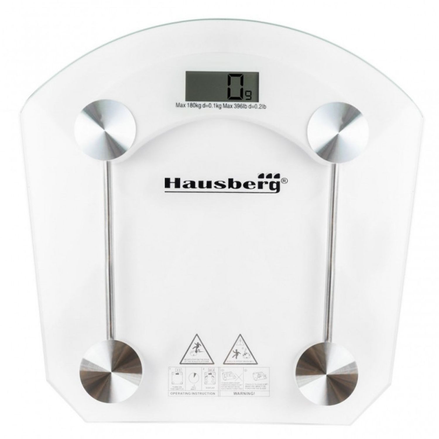 Cantar Hausberg HB-6001C, 150 kg, Digital, Display LCD, Sticla fotografia produsului