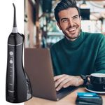 Irigator oral/ dus bucal Vitammy Hydra, profesional, 3 moduri de functionare, rezistent la apa, 2 duze, Negru fotografia produsului View 6 S