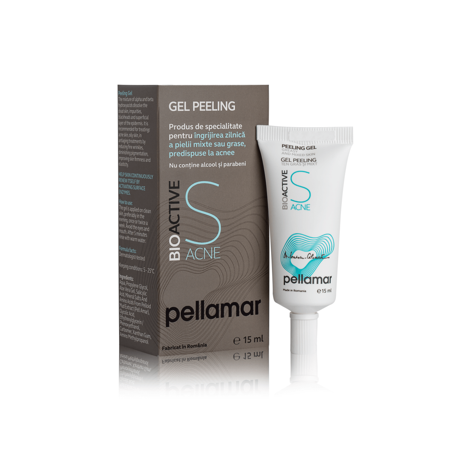 Gel peeling BioactiveSAcne 15 ml fotografia produsului