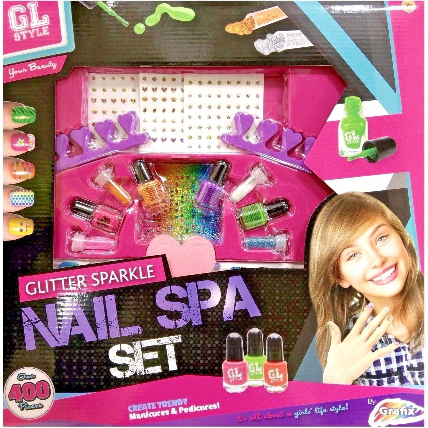 Set manichiura Grafix pentru fetite cu accesorii fotografia produsului View 2 L