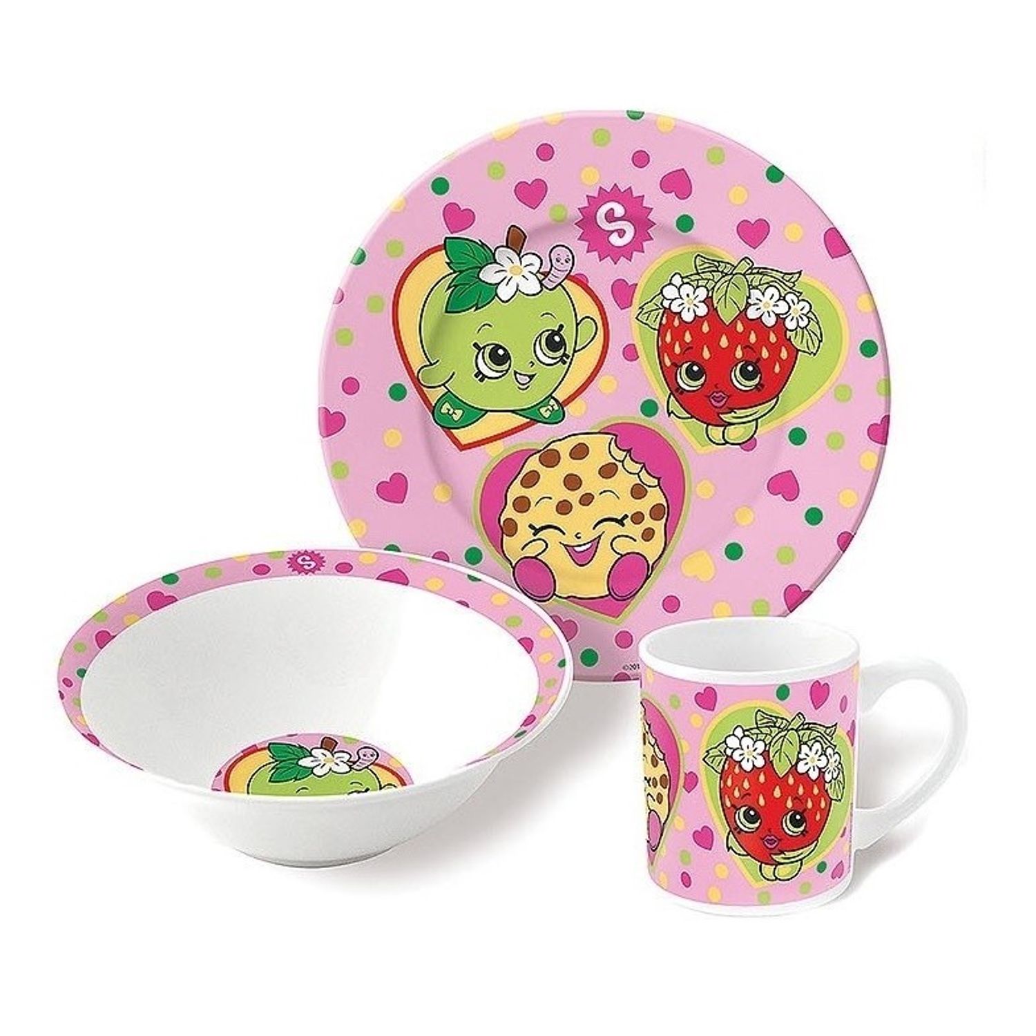 Set mic dejun personaje Shopkins Ceramica 3 piese fotografia produsului View 2 L