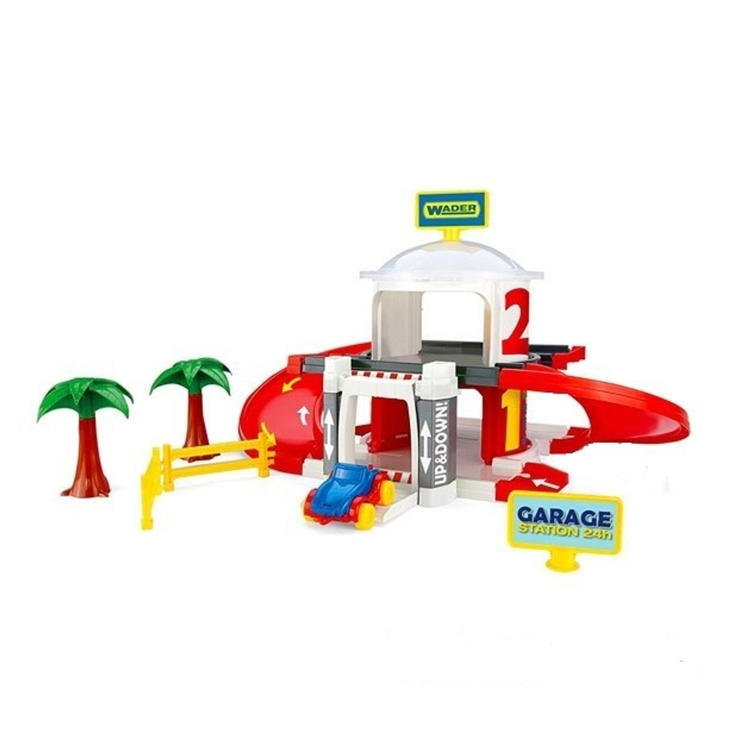 Set garaj de construit Wader cu doua etaje si lift fotografia produsului