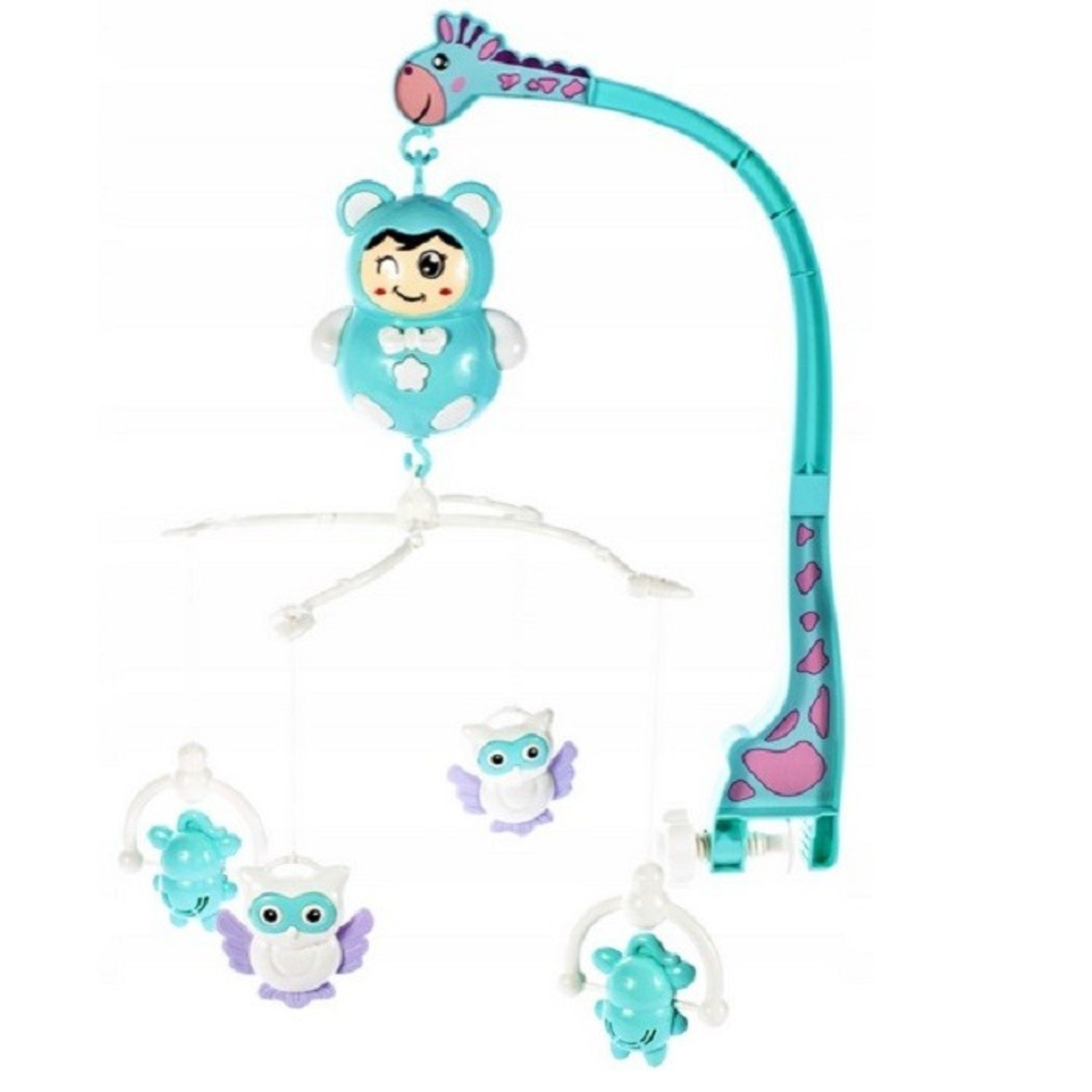 Carusel muzical Malplay cu bufnite Baby Bedside bleu fotografia produsului