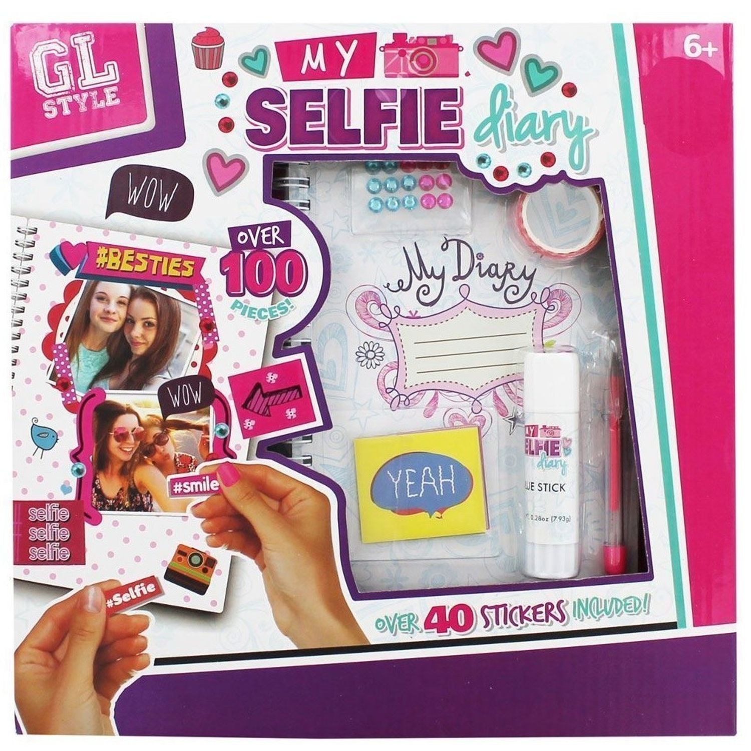 Jurnal secret My Selfie Grafix cu 40 stikere si strasuri fotografia produsului