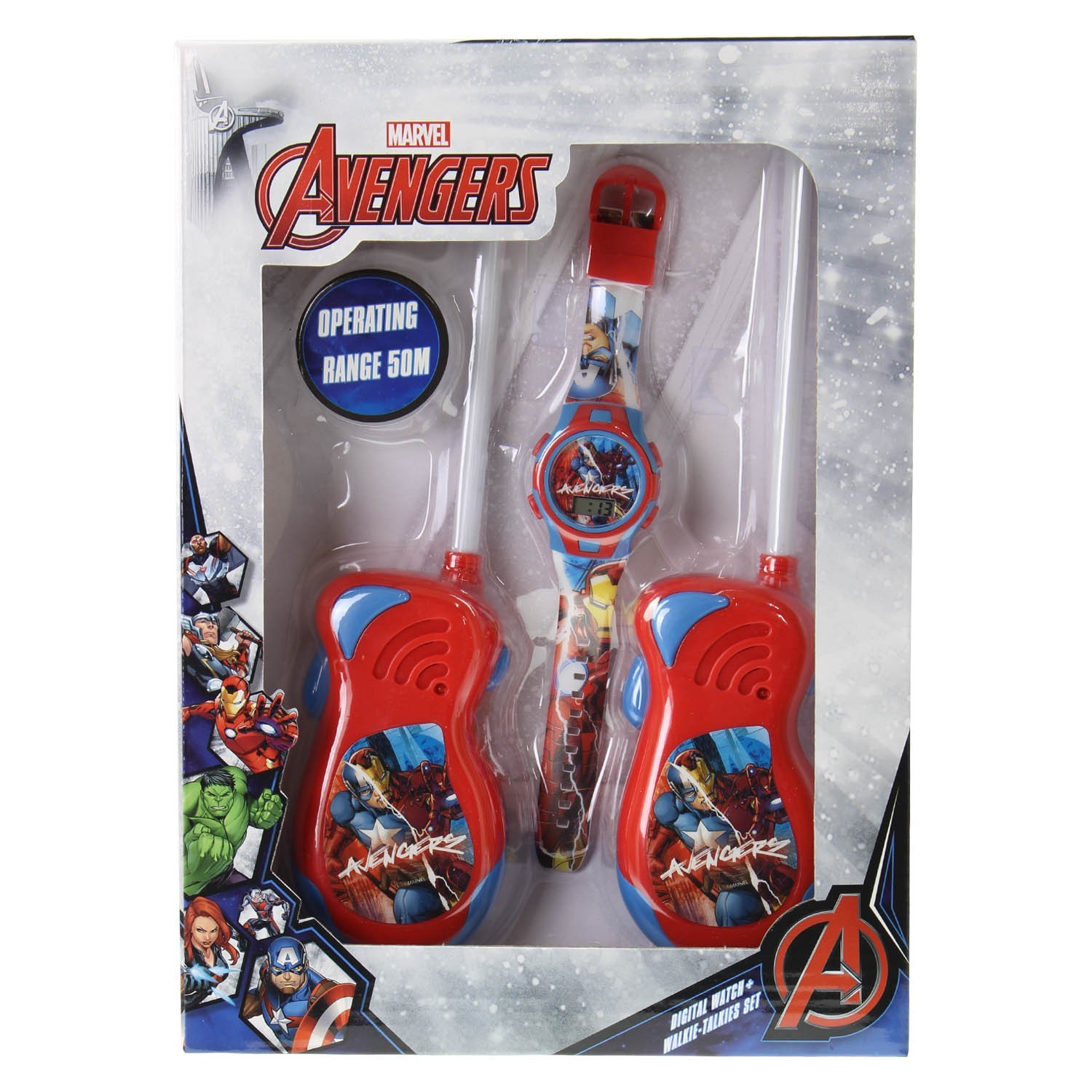 Set statie Walkie Talkie si ceas Marvel Avengers Spiderman fotografia produsului