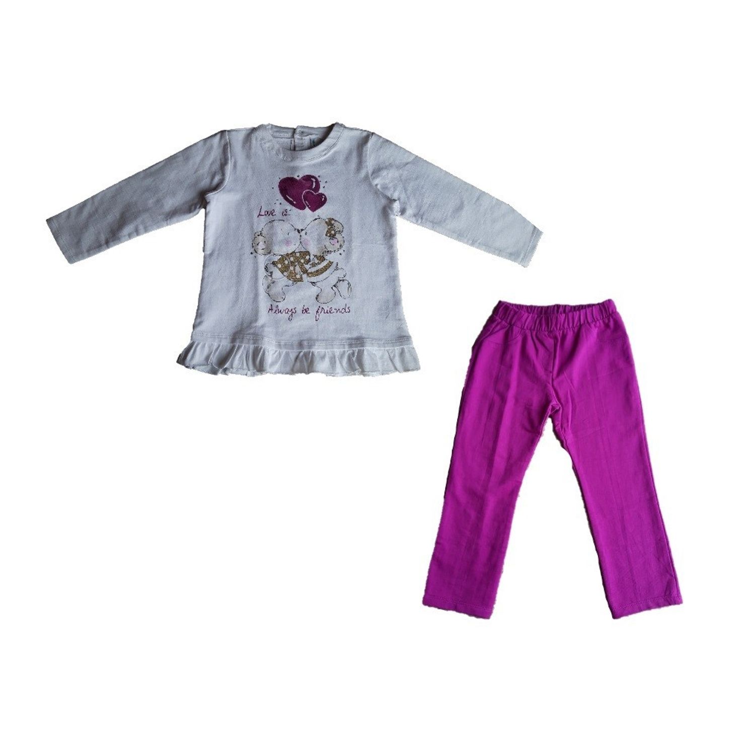 Compleu copii 2 piese Idexe pantaloni si bluza marimea 98 cm, 3 ani fotografia produsului View 2 L