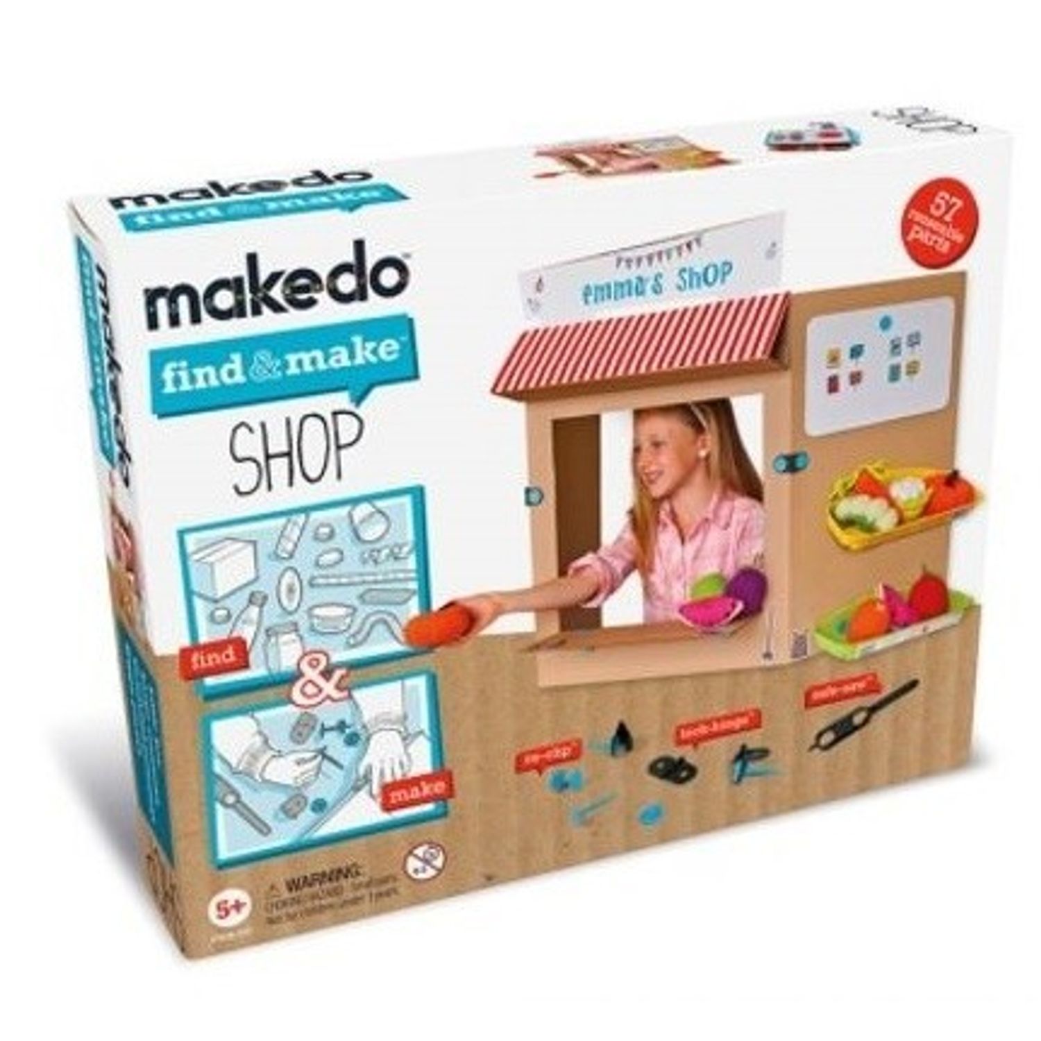 Set instrumente de lucru pentru constructie, magazinul din carton Makedo fotografia produsului View 2 L