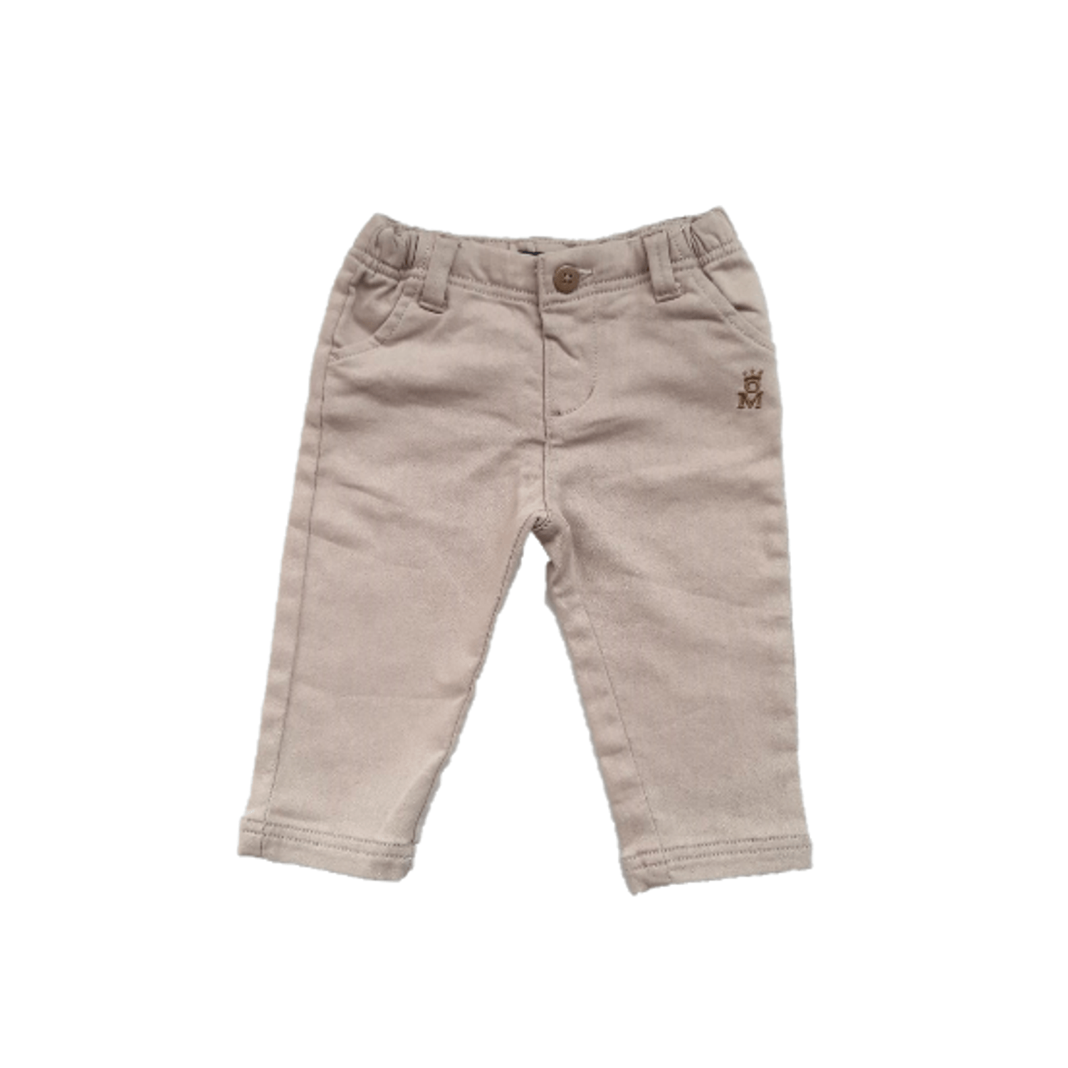 Blugi pentru bebelusi ,Fete, Original Marines, marimea 74 cm, 6/9 luni, Crem fotografia produsului View 2 L