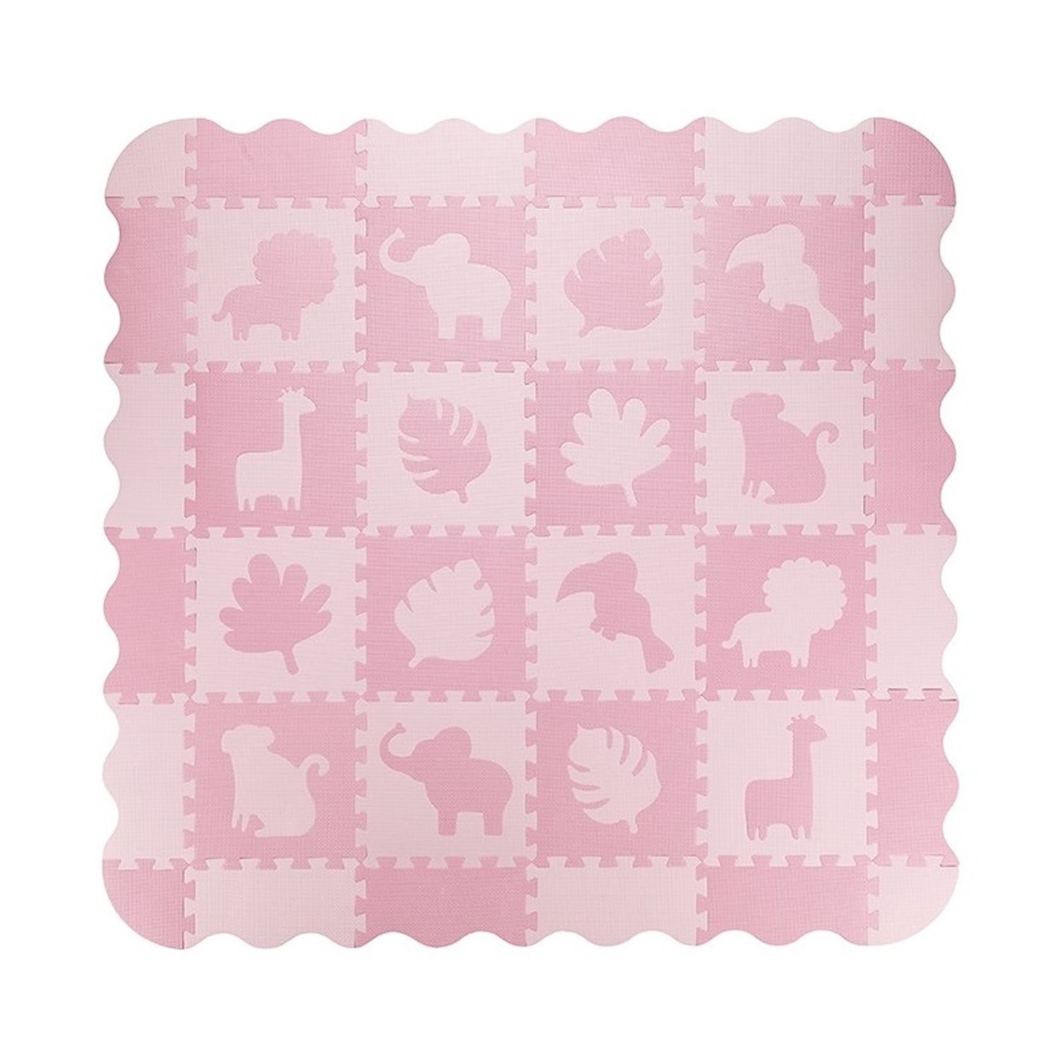 Covoras de joaca Puzzle 150x150 cm, Momi Zawi - Pink fotografia produsului View 6 L