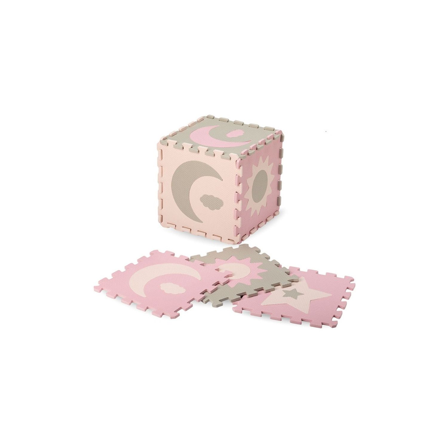 Covoras de joaca puzzle 93x93 cm Momi, Nebe - Pink fotografia produsului View 3 L