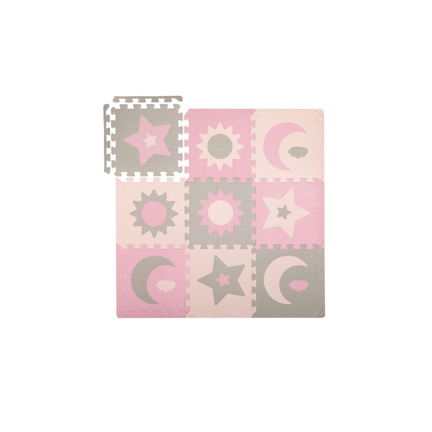 Covoras de joaca puzzle 93x93 cm Momi, Nebe - Pink fotografia produsului View 2 L