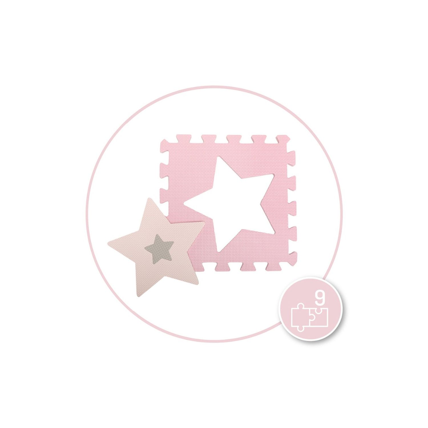 Covoras de joaca puzzle 93x93 cm Momi, Nebe - Pink fotografia produsului View 6 L