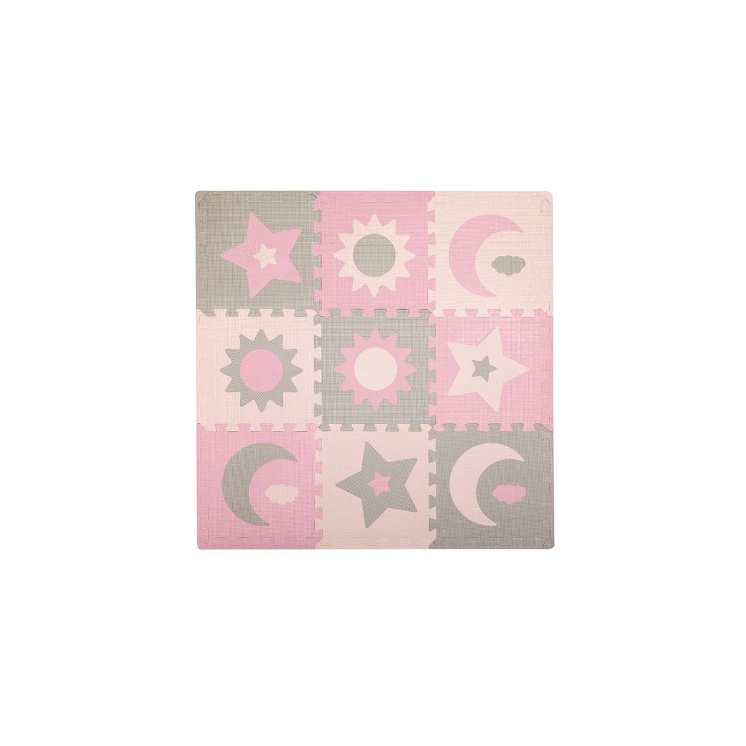 Covoras de joaca puzzle 93x93 cm Momi, Nebe - Pink fotografia produsului