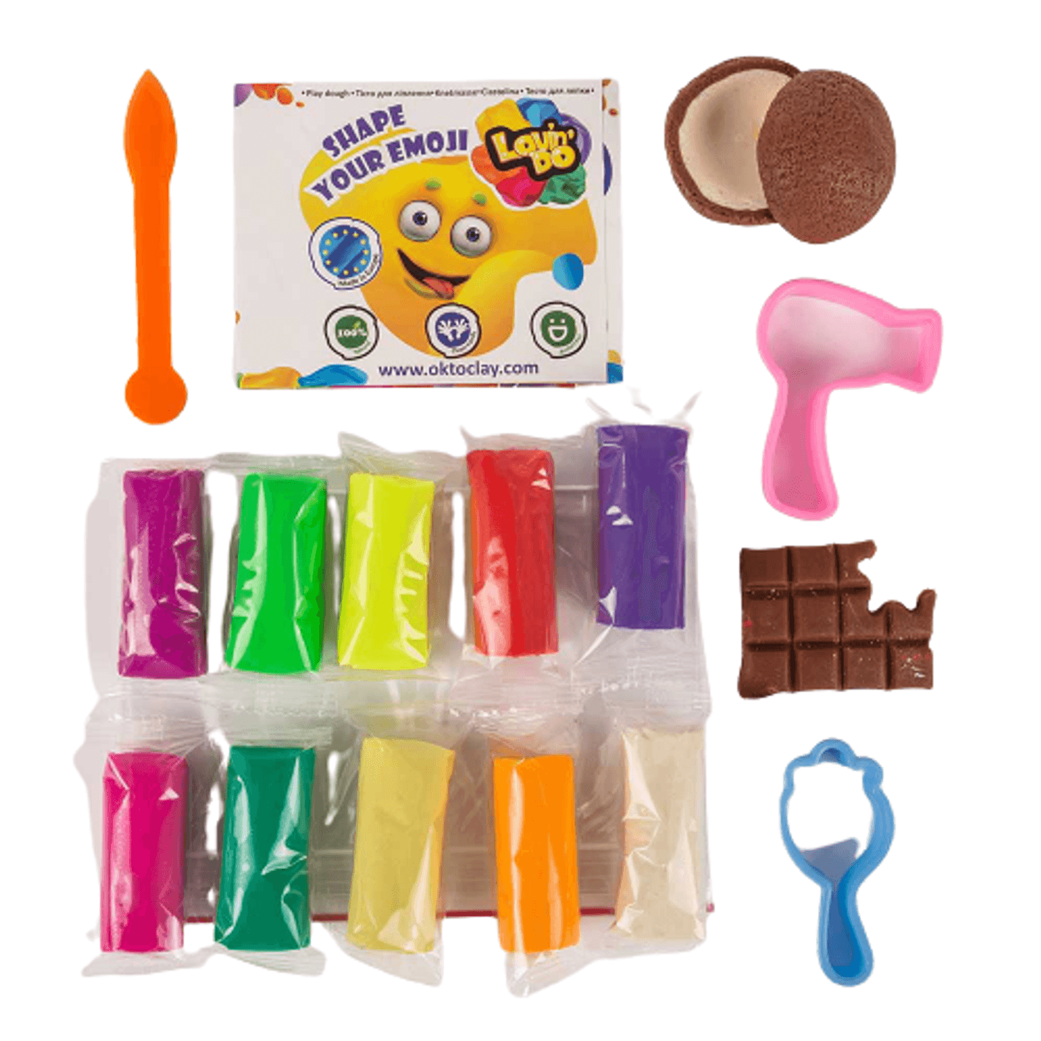 Set plastilina 100% ECO, Lovin'Do - 10 culori si forme de modelaj - culori pentru fetite fotografia produsului View 4 L