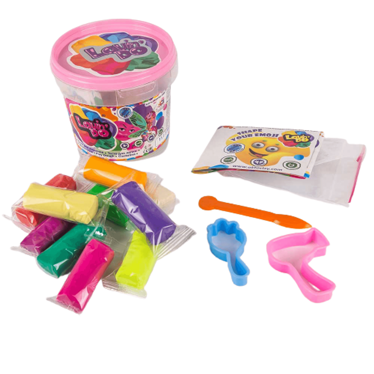 Set plastilina 100% ECO, Lovin'Do - 10 culori si forme de modelaj - culori pentru fetite fotografia produsului View 3 L