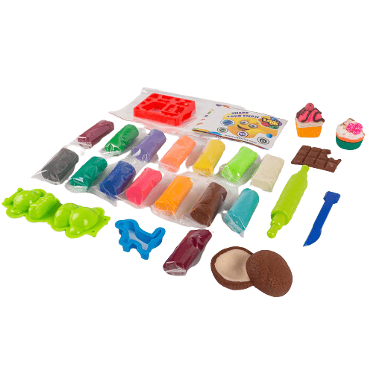 Set plastilina 100% ECO, Lovin'Do - 15 culori, 375gr si accesorii de modelaj - Model 1 fotografia produsului View 4 L