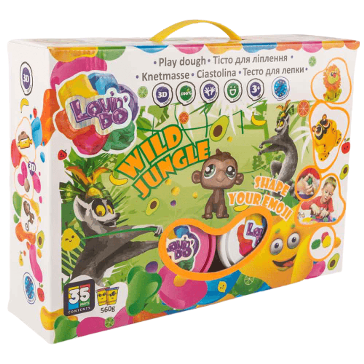 Set de modelat plastilina, Lovin'Do - WILD JUNGLE fotografia produsului View 2 L