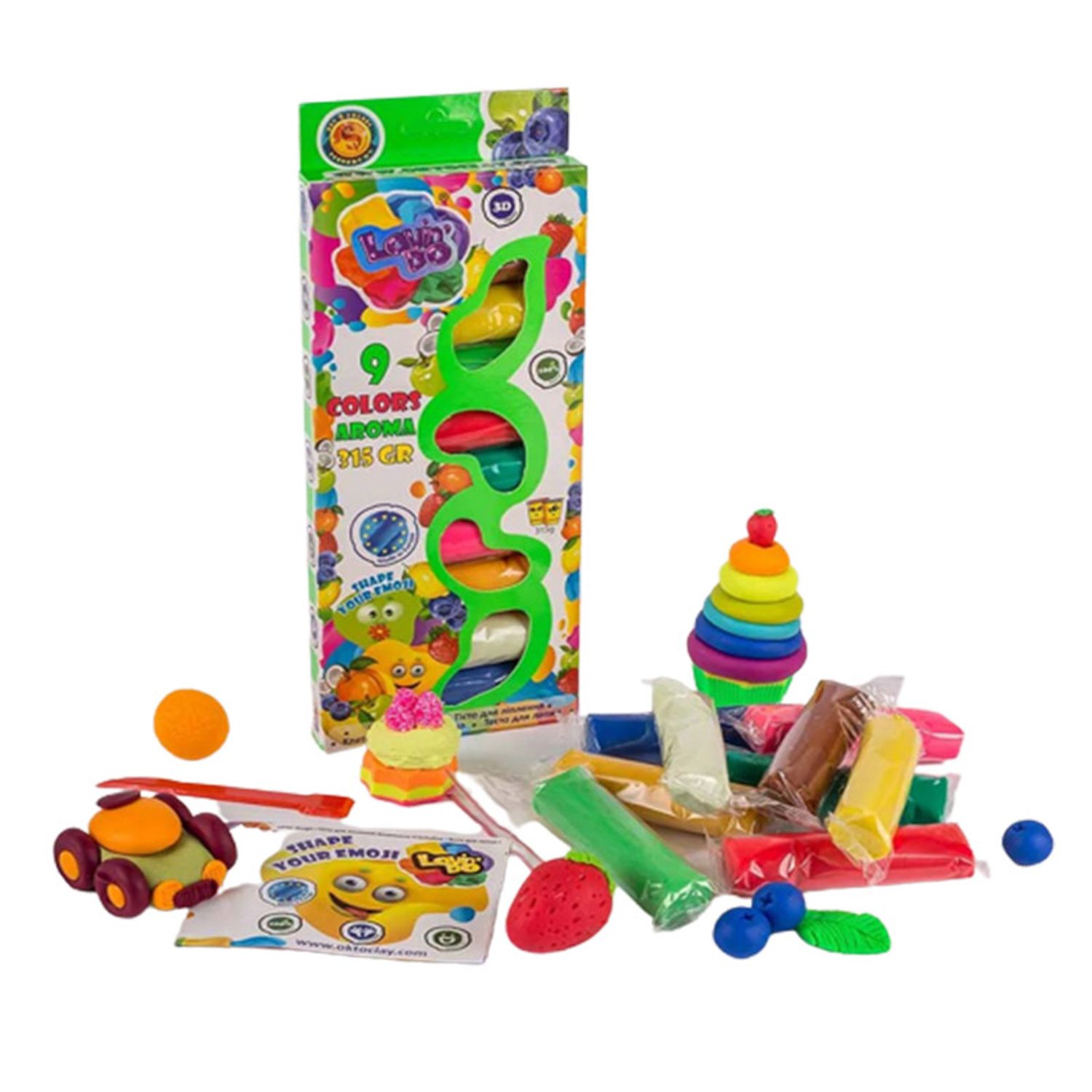 Set plastilina 100% ECO, Lovin&#039;Do, 9 culori*35gr Aroma fotografia produsului View 2 L