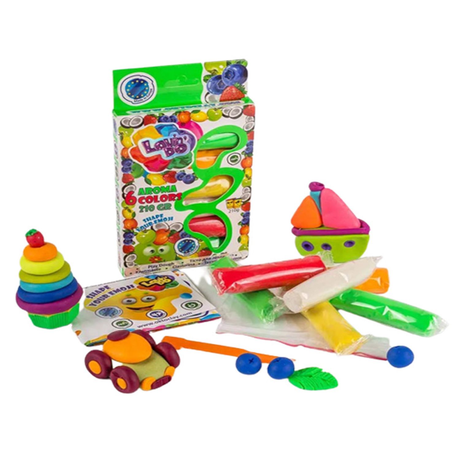 Set plastilina 100% ECO, Lovin'Do, 6 culori*35gr Aroma fotografia produsului View 3 L