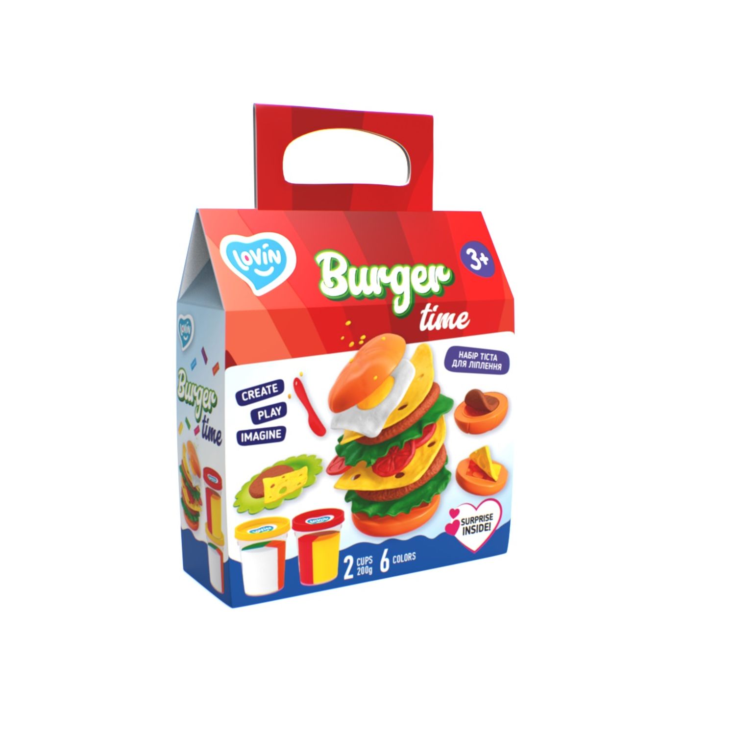 Set plastilina 100% ECO, Lovin'Do, Burger Time fotografia produsului