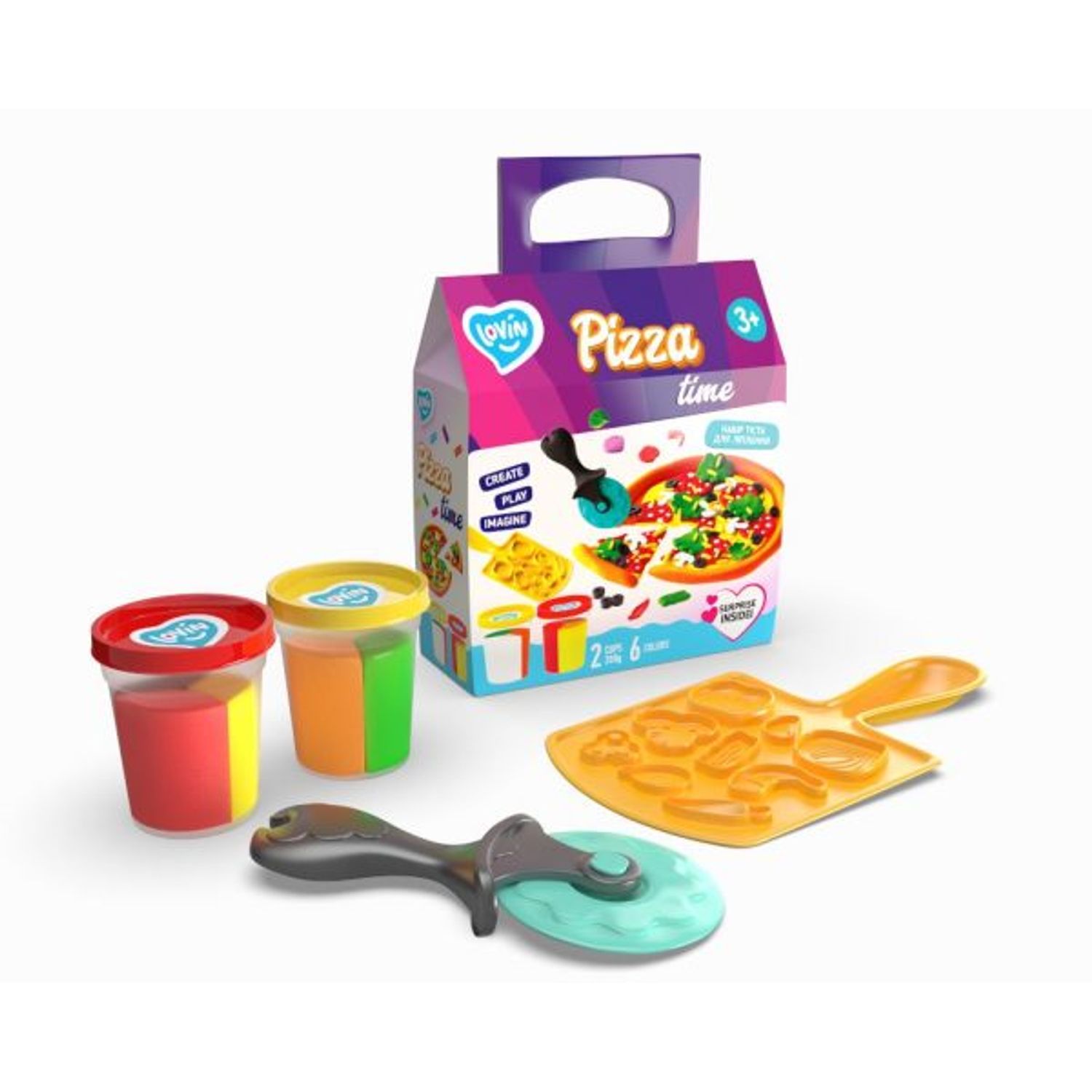Set plastilina 100% ECO, Lovin'Do, Pizza Time fotografia produsului View 2 L