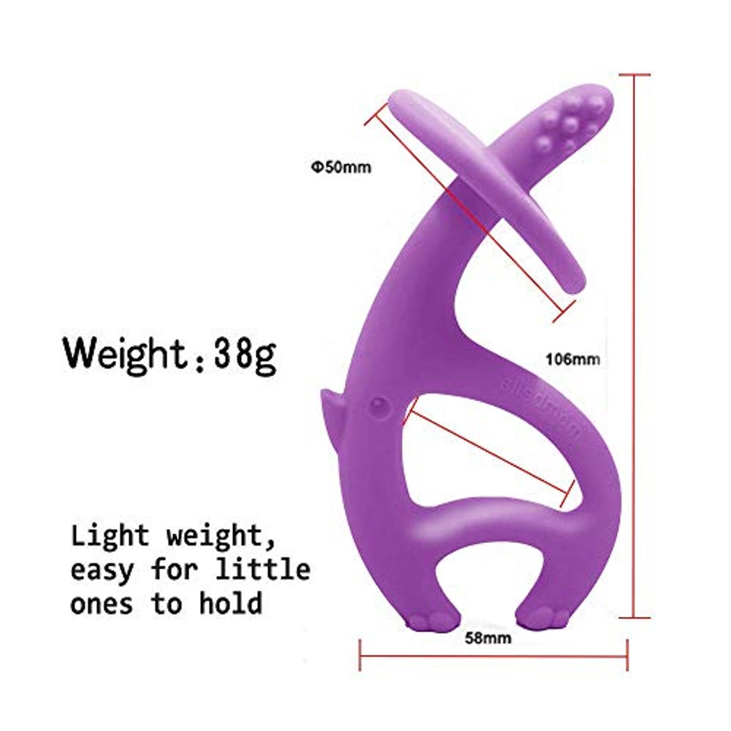 INEL GINGIVAL DIN SILICON, MOMBELLA - ELEFANT MOV fotografia produsului View 2 L