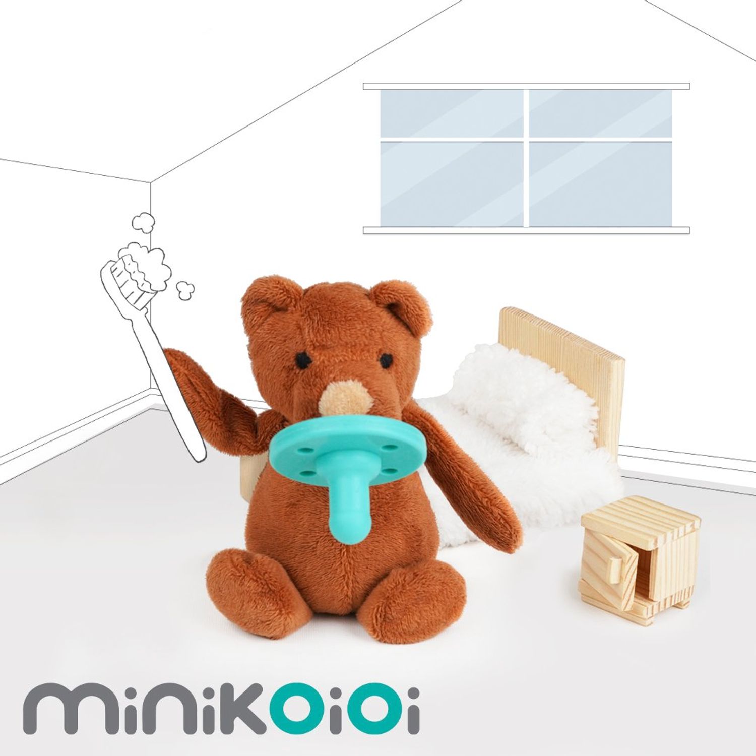 Jucărie de plus cu Suzeta 0 Luni+, Minikoioi &ndash; Moi fotografia produsului View 6 L