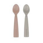 Set Lingurite Minikoioi, 100% Premium Silicon &ndash; Bubble Beige / Powder Grey fotografia produsului