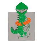 Prosop de baie cu gluga, Poncho, Zoocchini, 64x58cm, 2-6 ani, Dinozaur fotografia produsului