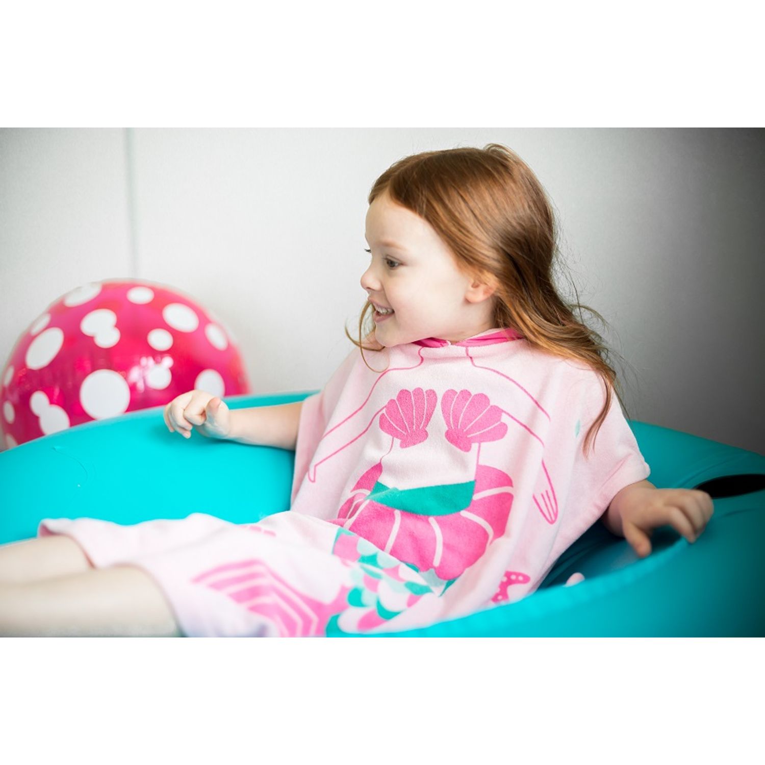 Prosop de baie cu gluga, Poncho, Zoocchini, 64x58cm, 2-6 ani, Sirena fotografia produsului View 4 L