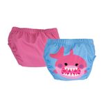 Set 2 chilotei de baie impermeabili, Zoocchini, protectie UPF50+, marime M, 12-24 Luni â€“ Pink Shark fotografia produsului