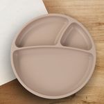 Farfurie compartimentata Minikoioi, 100% Premium Silicone – Bubble Beige fotografia produsului View 2 S
