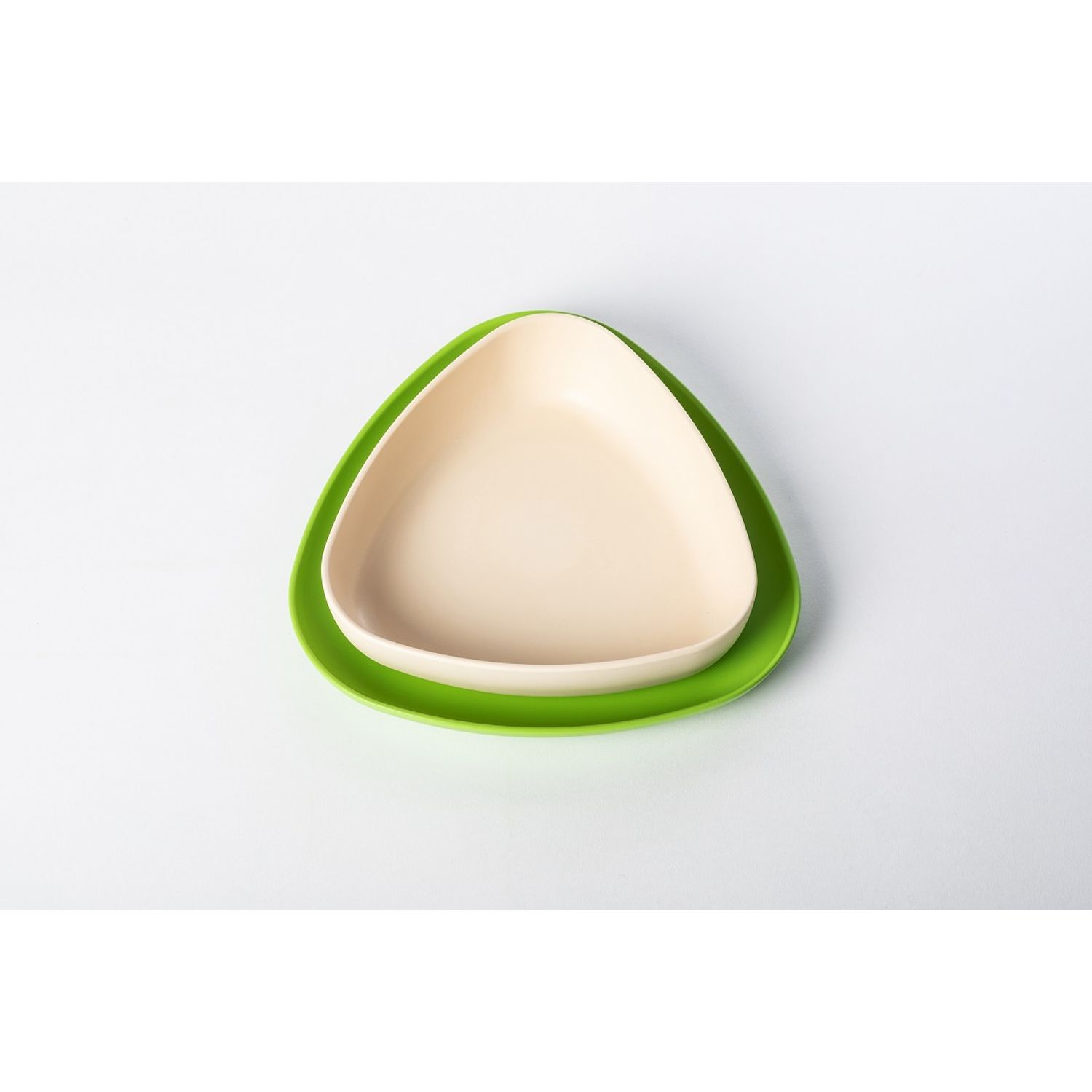 Set 2 farfurii, eKoala, BIOplastic, White/Green fotografia produsului View 5 L