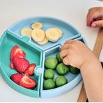 Farfurie Puzzle Minikoioi, 100% Premium Silicone  &ndash; Mineral Blue/Aqua Green fotografia produsului View 4 S