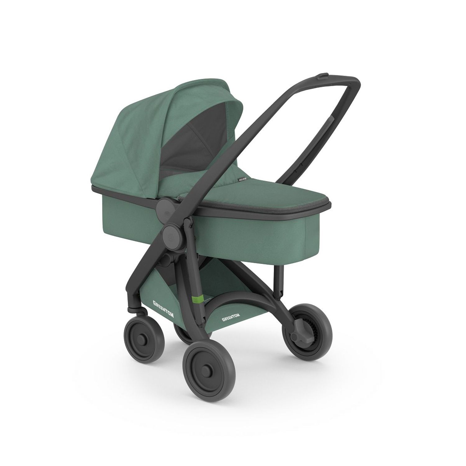 Carucior 2 In 1, Greentom, 100% Ecologic, Black Sage fotografia produsului View 2 L