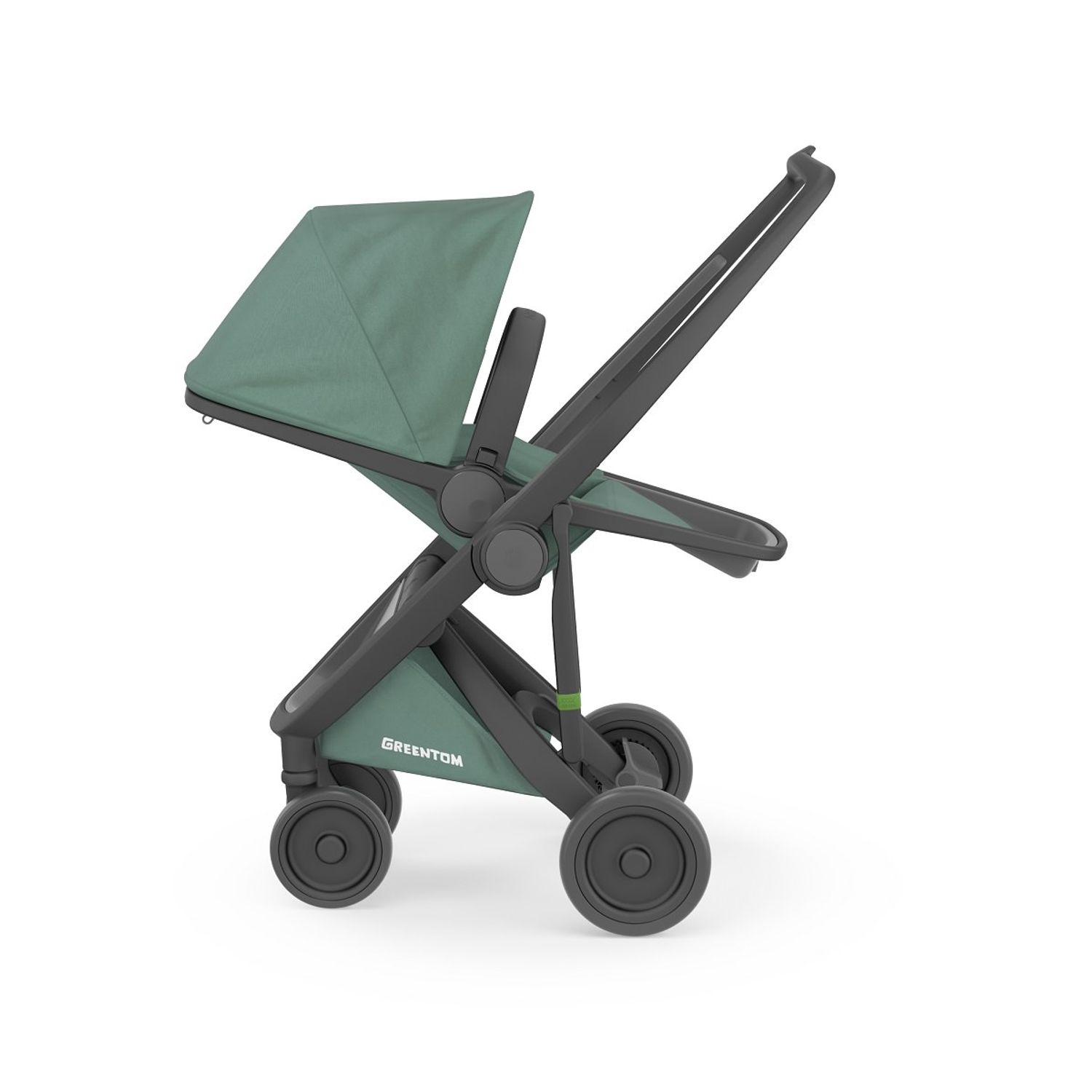Carucior 2 In 1, Greentom, 100% Ecologic, Black Sage fotografia produsului View 3 L