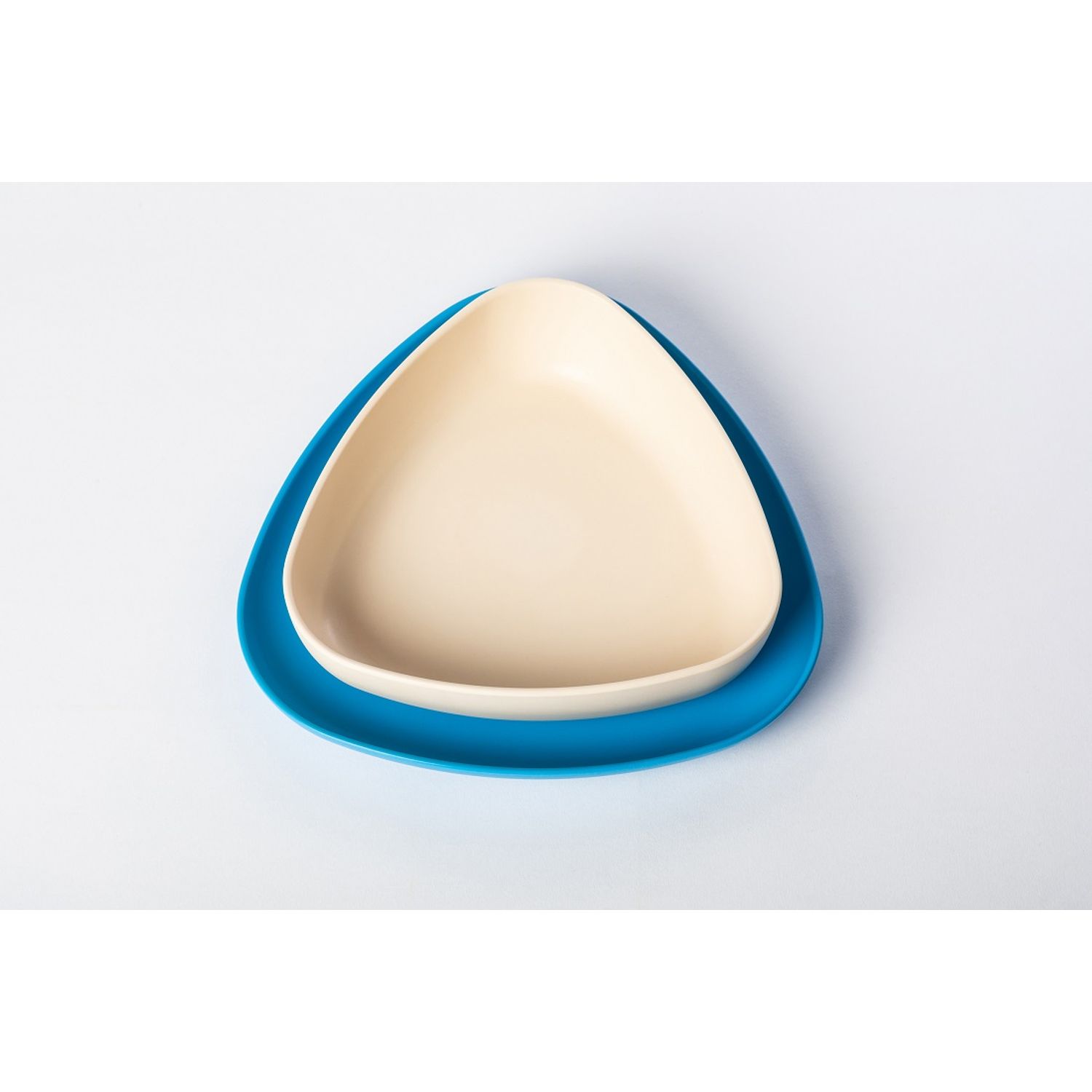 Set 2 farfurii, eKoala, BIOplastic, White/Blue fotografia produsului View 2 L