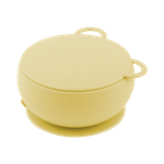 Bol Minikoioi cu Ventuza si Capac, 100% Premium Silicone &ndash; Mellow Yellow fotografia produsului View 2 S
