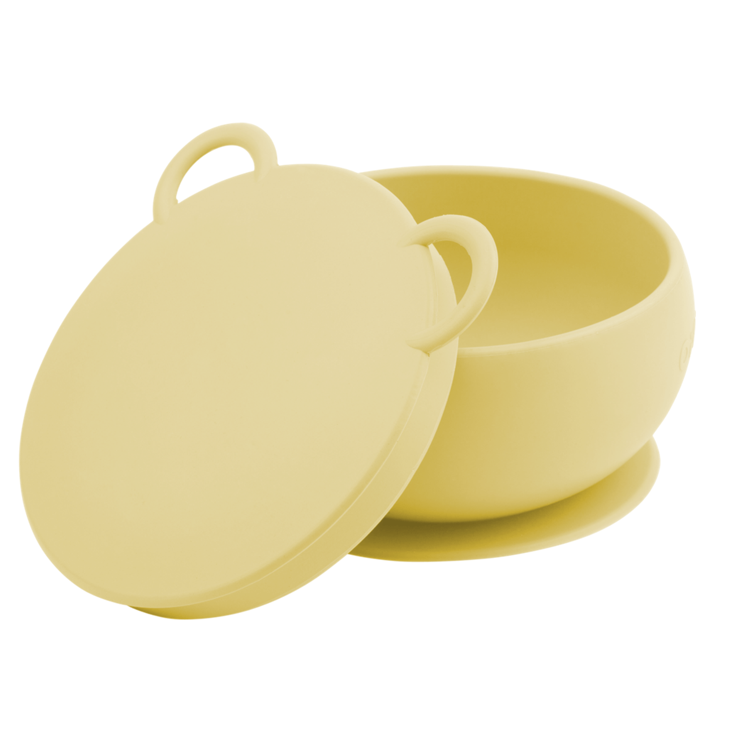 Bol Minikoioi cu Ventuza si Capac, 100% Premium Silicone &ndash; Mellow Yellow fotografia produsului