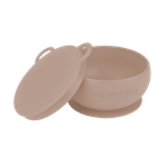 Bol Minikoioi cu Ventuza si Capac, 100% Premium Silicone &ndash; Bubble Beige fotografia produsului