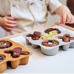 Set Recipiente de gatit Minikoioi, 100% Premium Silicon – Bubble Beige / Powder Grey fotografia produsului View 2 S