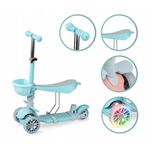 Trotineta 3 in 1, QKIDS, ILI Blue, cu 3 roti, Maner pentru parinte, Scaun reglabil pe 3 trepte, Frana flexbrake, - 5900495895233 fotografia produsului View 2 S