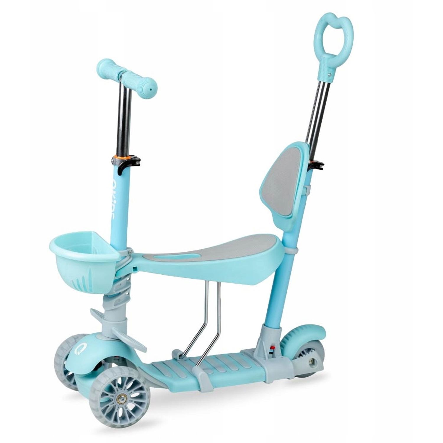 Trotineta 3 in 1, QKIDS, ILI Blue, cu 3 roti, Maner pentru parinte, Scaun reglabil pe 3 trepte, Frana flexbrake, - 5900495895233 fotografia produsului